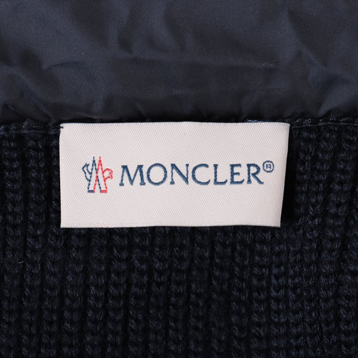 【人気】MONCLER ニット セーター メンズ 切替 ダウン 高級 パッチEMIT