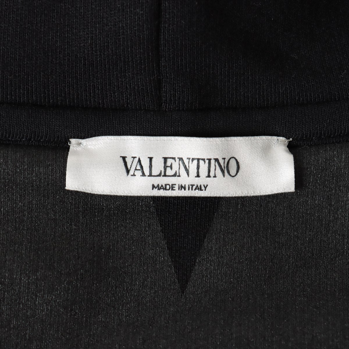 ヴァレンティノ Vロゴ コットン パーカー XL メンズ ブラック