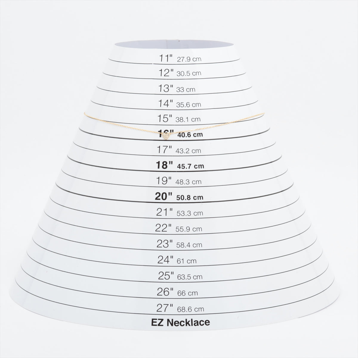 アーカー ハートパヴェ ダイヤ ネックレス K18(YG) 1.2g 0.05