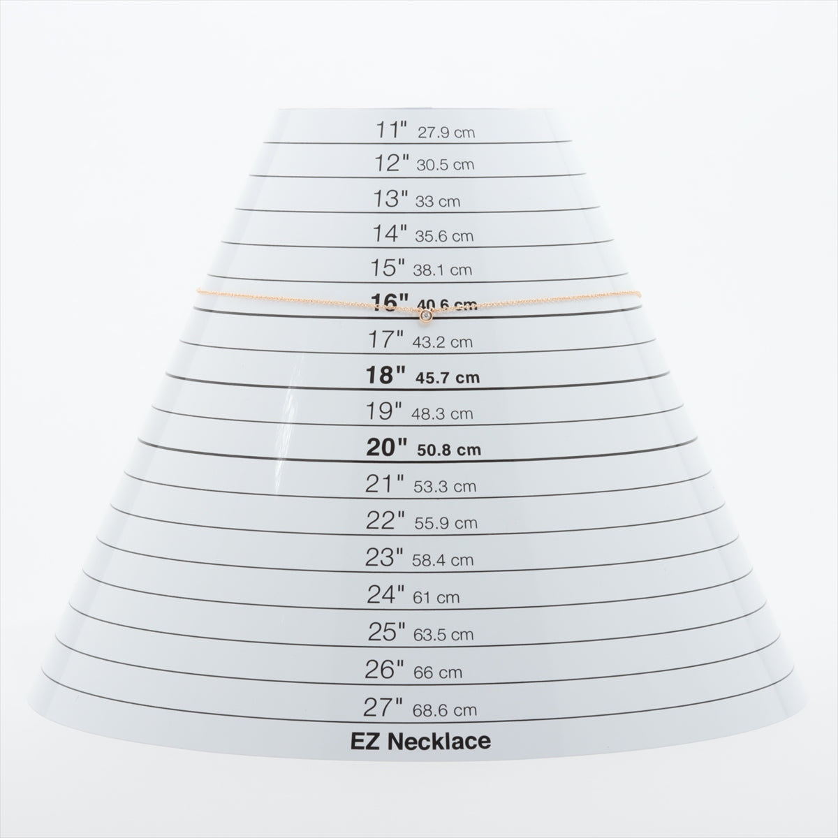 ティファニー バイザヤード 1P ダイヤ ネックレス 750(PG) 2.2g 直径約3.74mm