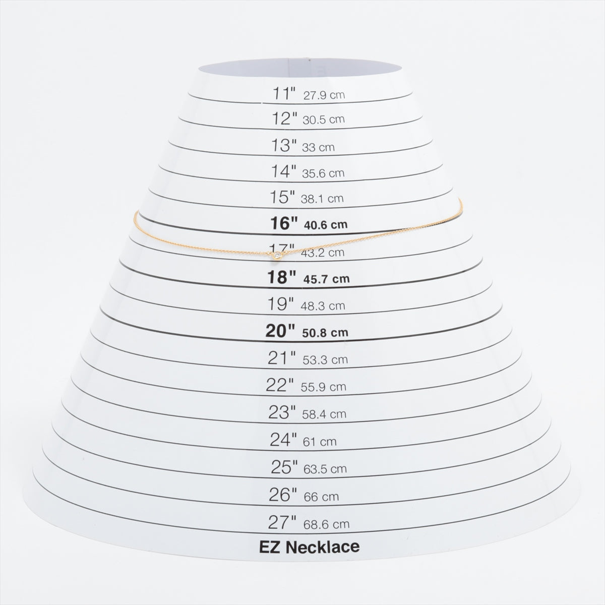 ティファニー バイザヤード 1P ダイヤ ネックレス 750(YG) 1.7g 直径約3.75mm