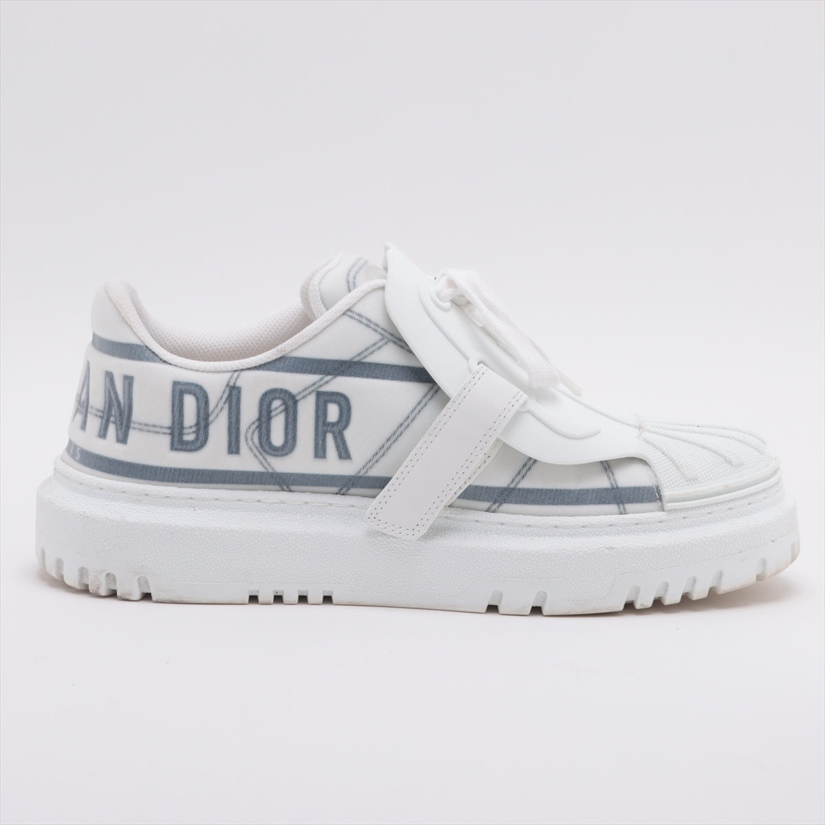 クリスチャンディオール ファブリック スニーカー 38 レディース ホワイト DIOR-ID