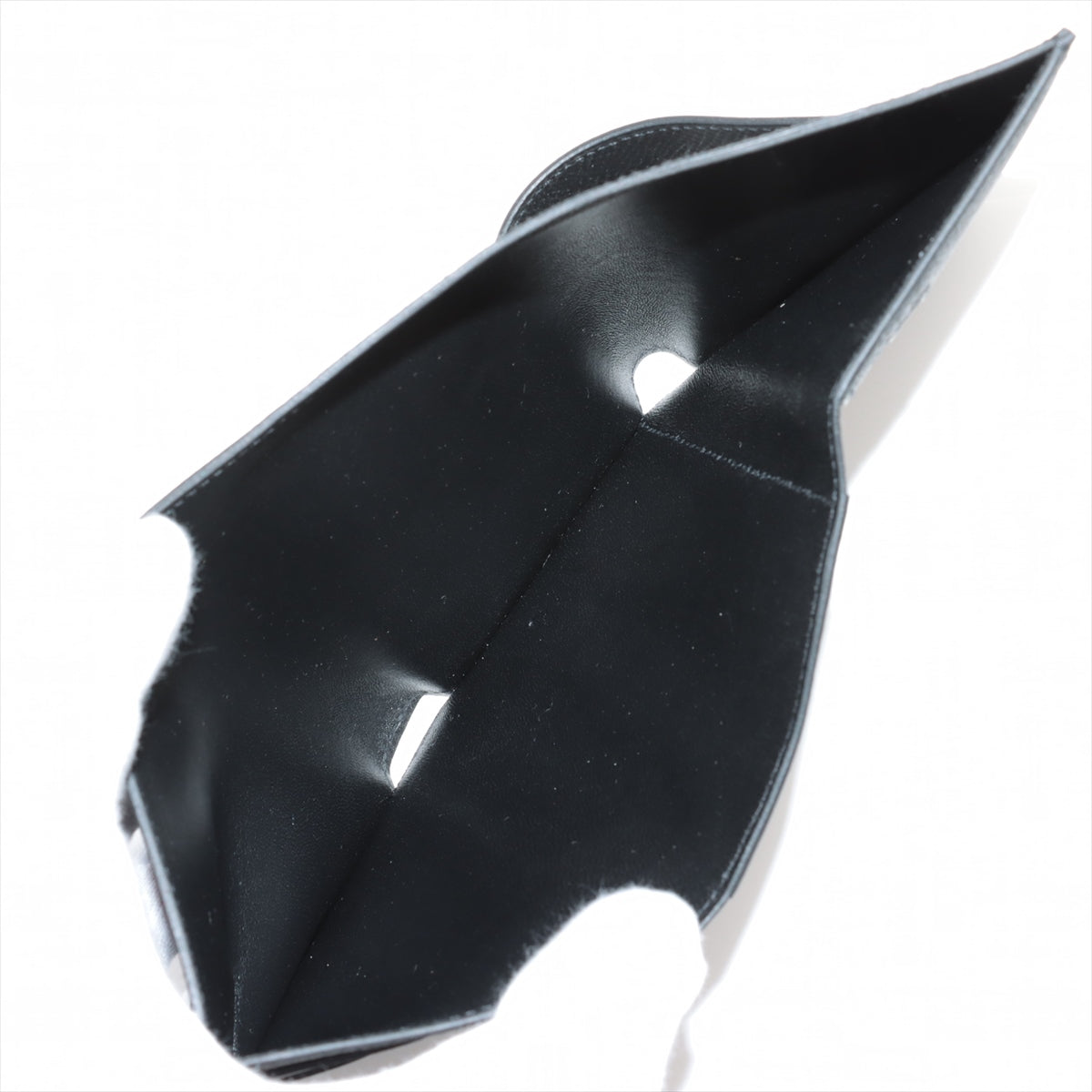 エルメス ベアンコンパクト ヴォーエプソン コンパクトウォレット ブラック ブラック金具 U:2022年