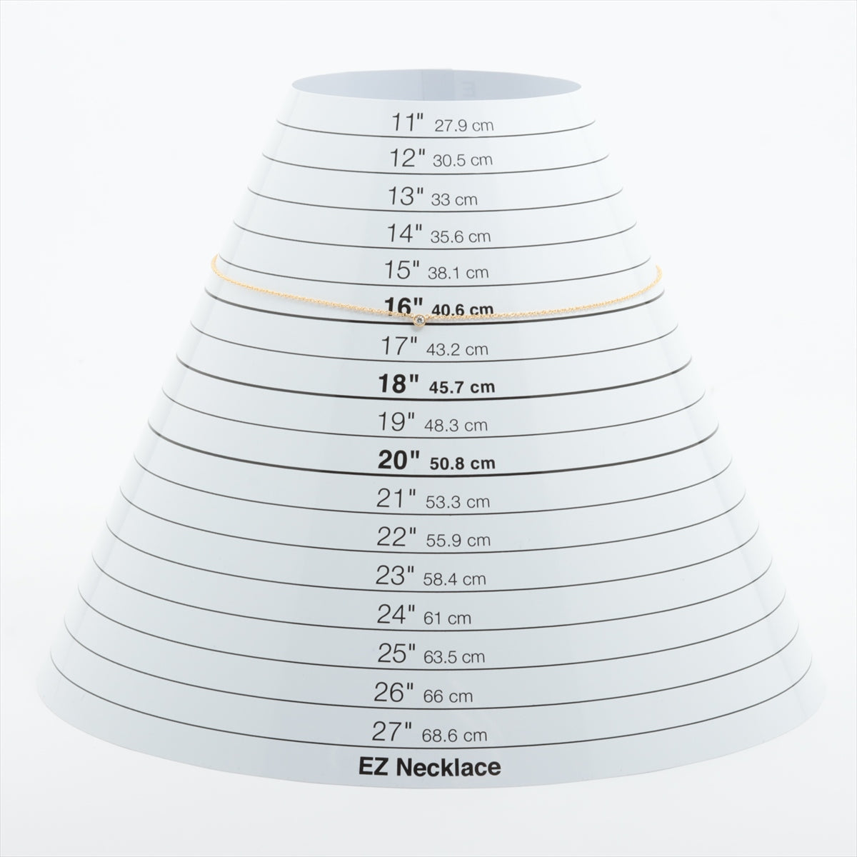 ティファニー バイザヤード 1P ダイヤ ネックレス 750(YG) 1.9g 直径約3.40mm