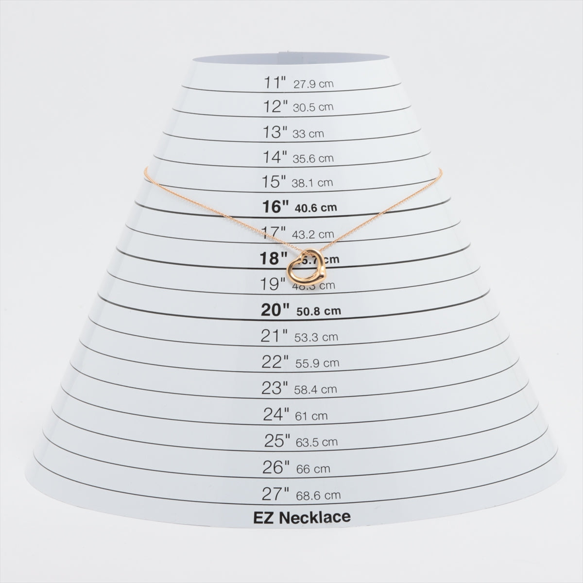 ティファニー オープンハート ネックレス 750(YG) 4.2g