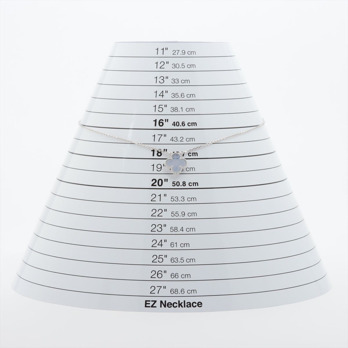 ヴァンクリーフ&アーペル ヴィンテージアルハンブラ カルセドニー ネックレス 750(WG) 5.5g