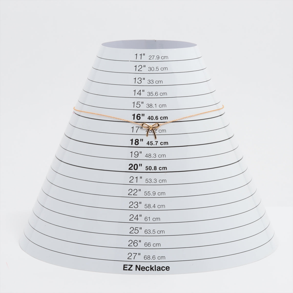 ティファニー ボウ ネックレス 750(YG) 2.2g