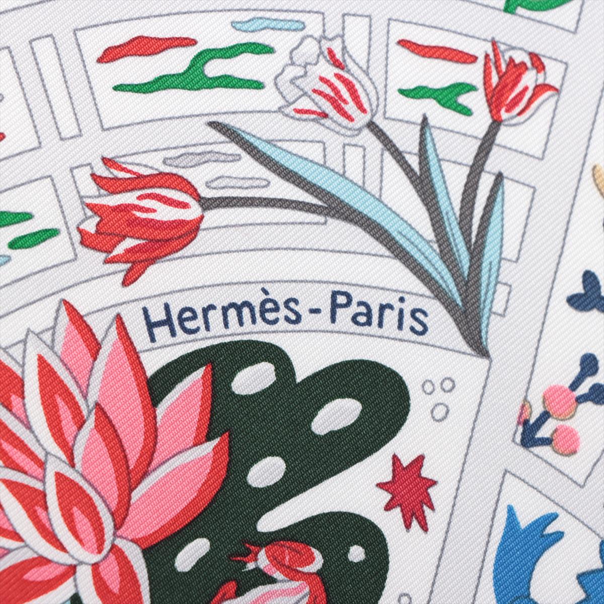 エルメス カレ90 Fleurs de Giverny ジヴェルニーの花 スカーフ シルク