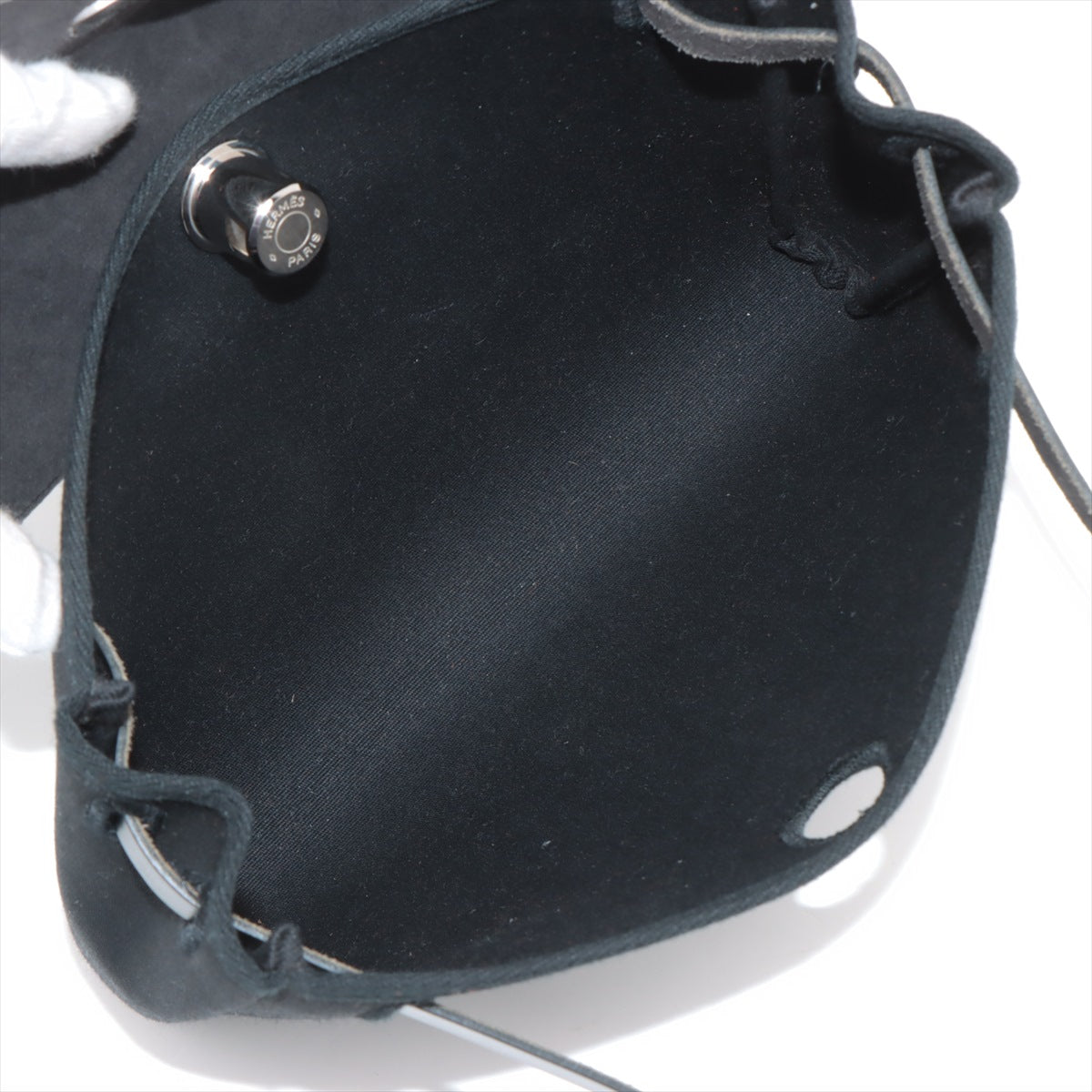 エルメス エールバッグクラッチ トワルオフィシエ×カーフレザー ブラック シルバー金具 □H:2004年 替えバッグ付き