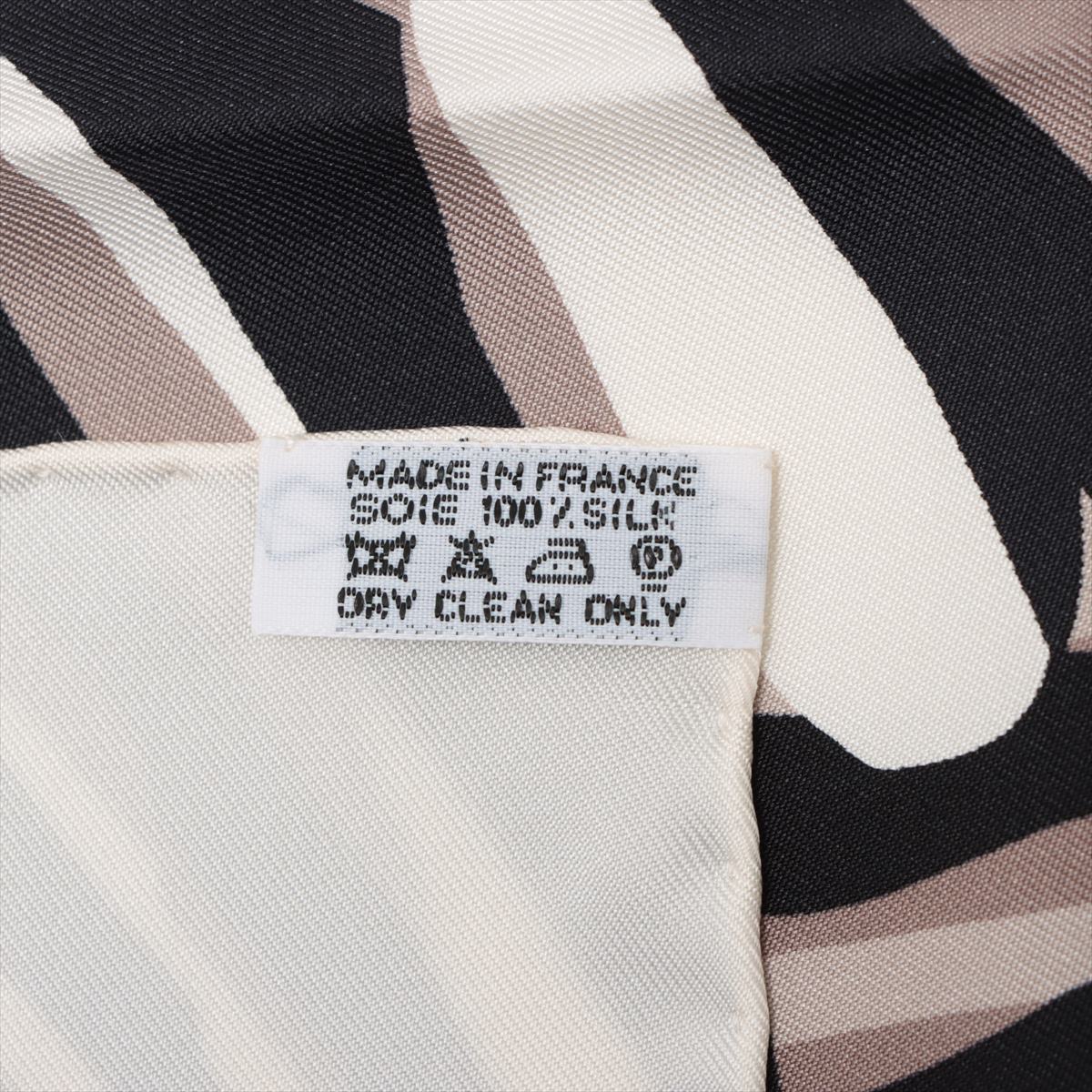 エルメス カレ90 ONDE DE CHIC 洗練の波 スカーフ シルク ホワイト