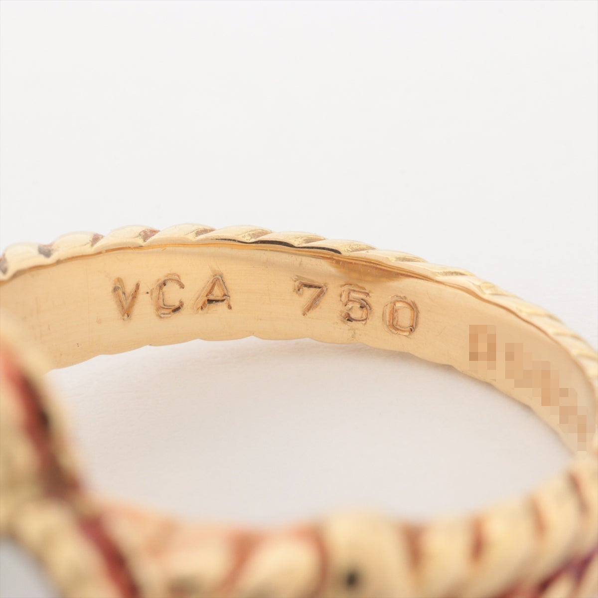 ヴァンクリーフ&アーペル ヴィンテージアルハンブラ シェル ダイヤ リング 750(YG) 8.2g