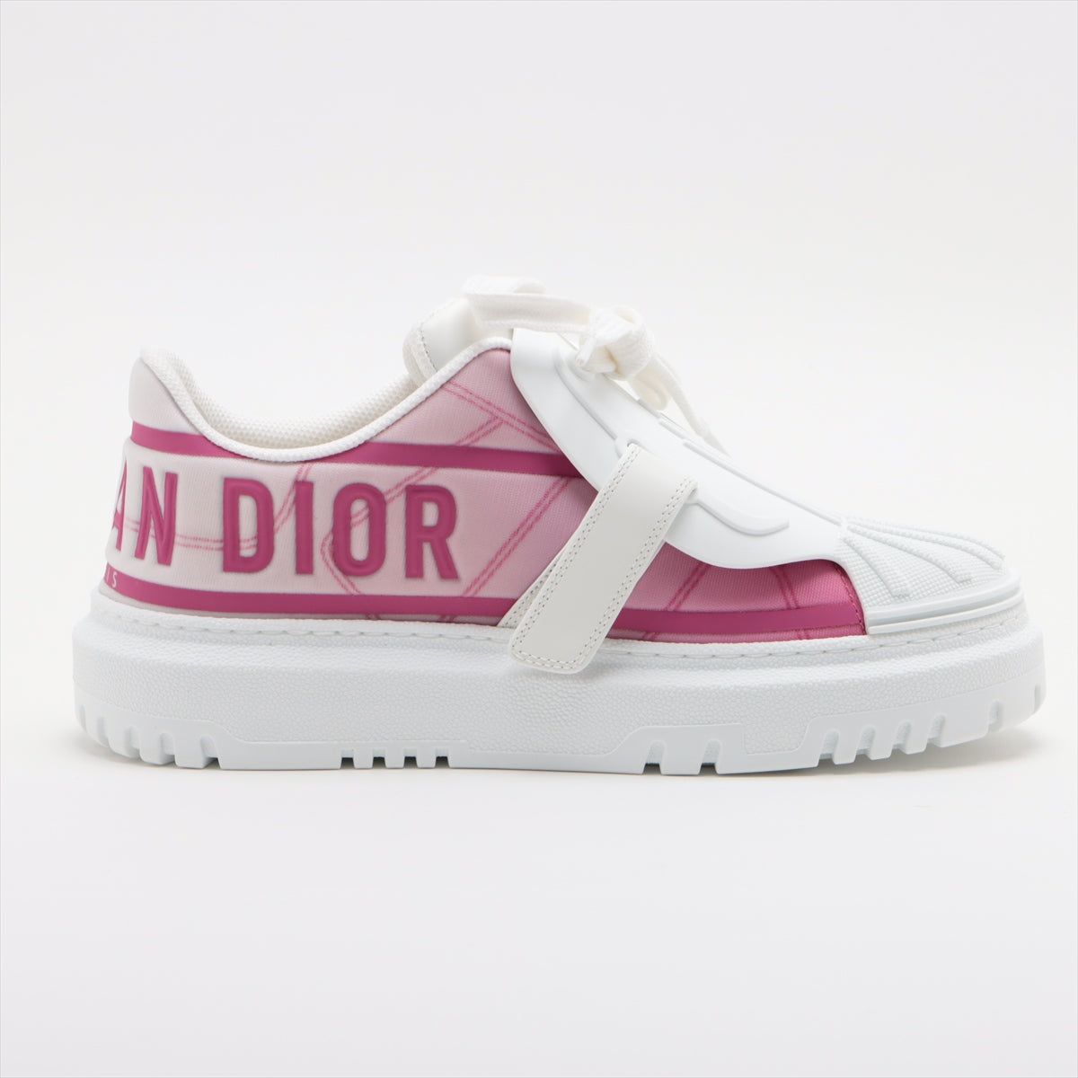 クリスチャンディオール レザー×ファブリック スニーカー 36 レディース ホワイト×ピンク DIOR -ID｜a2503222｜中古ブランド品・ブランド古着通販｜ALLU（アリュー）