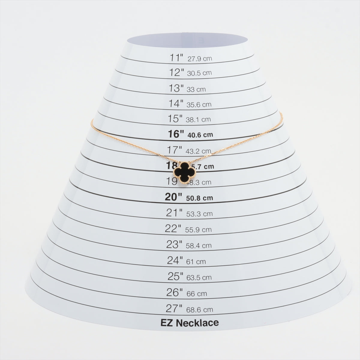 ヴァンクリーフ&アーペル ヴィンテージアルハンブラ オニキス ネックレス 750(YG) 5.1g VCARA45800