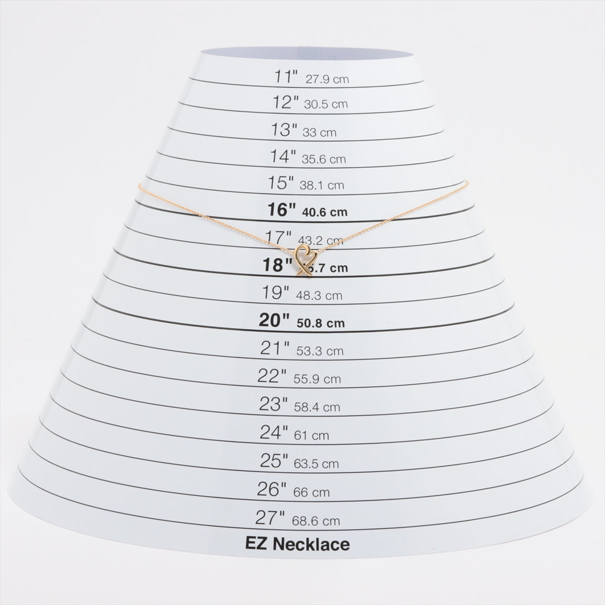 ティファニー ラビングハート ネックレス 750(YG) 2.5g