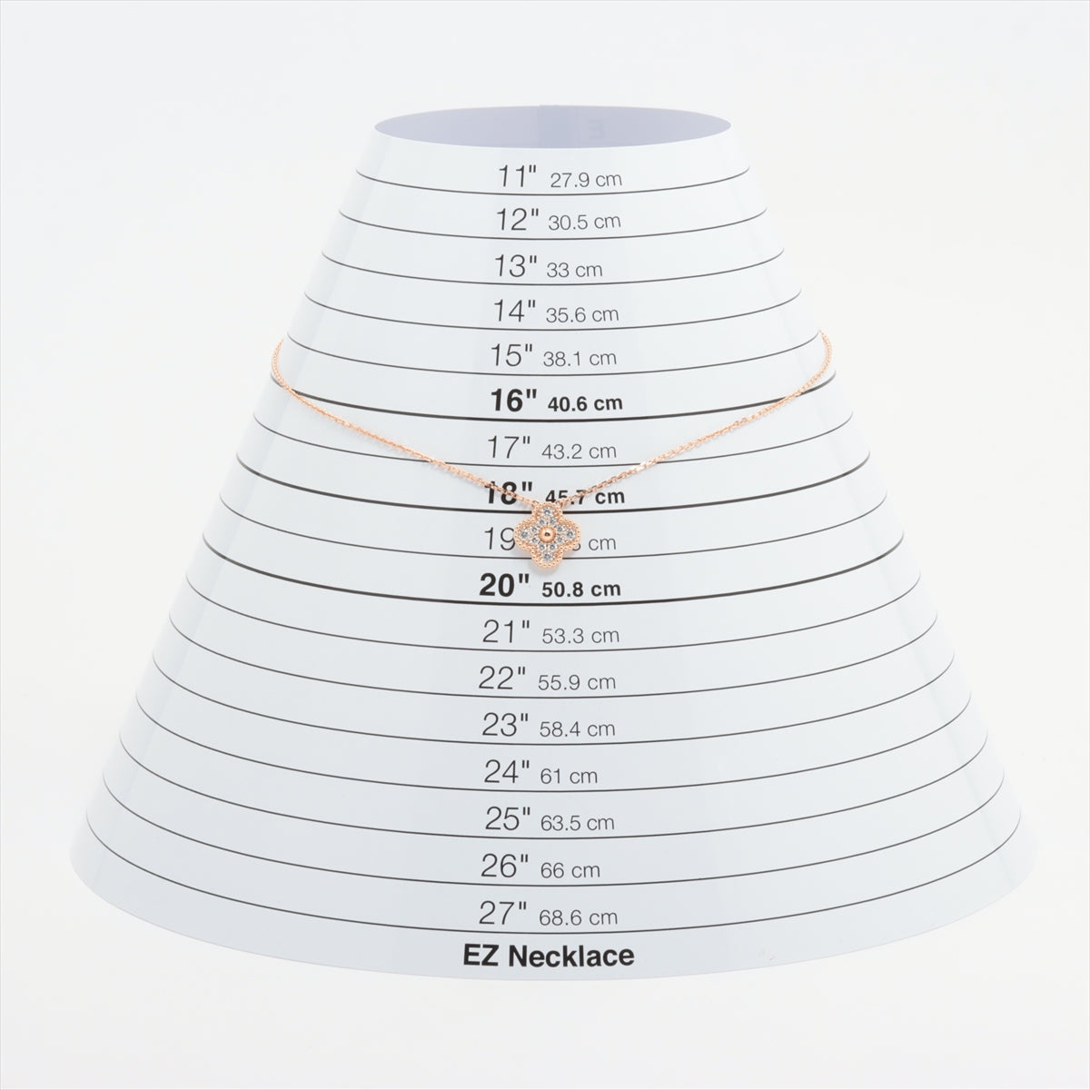 ヴァンクリーフ&アーペル ヴィンテージアルハンブラ ダイヤ ネックレス 750(PG) 5.7g VCARP2R300