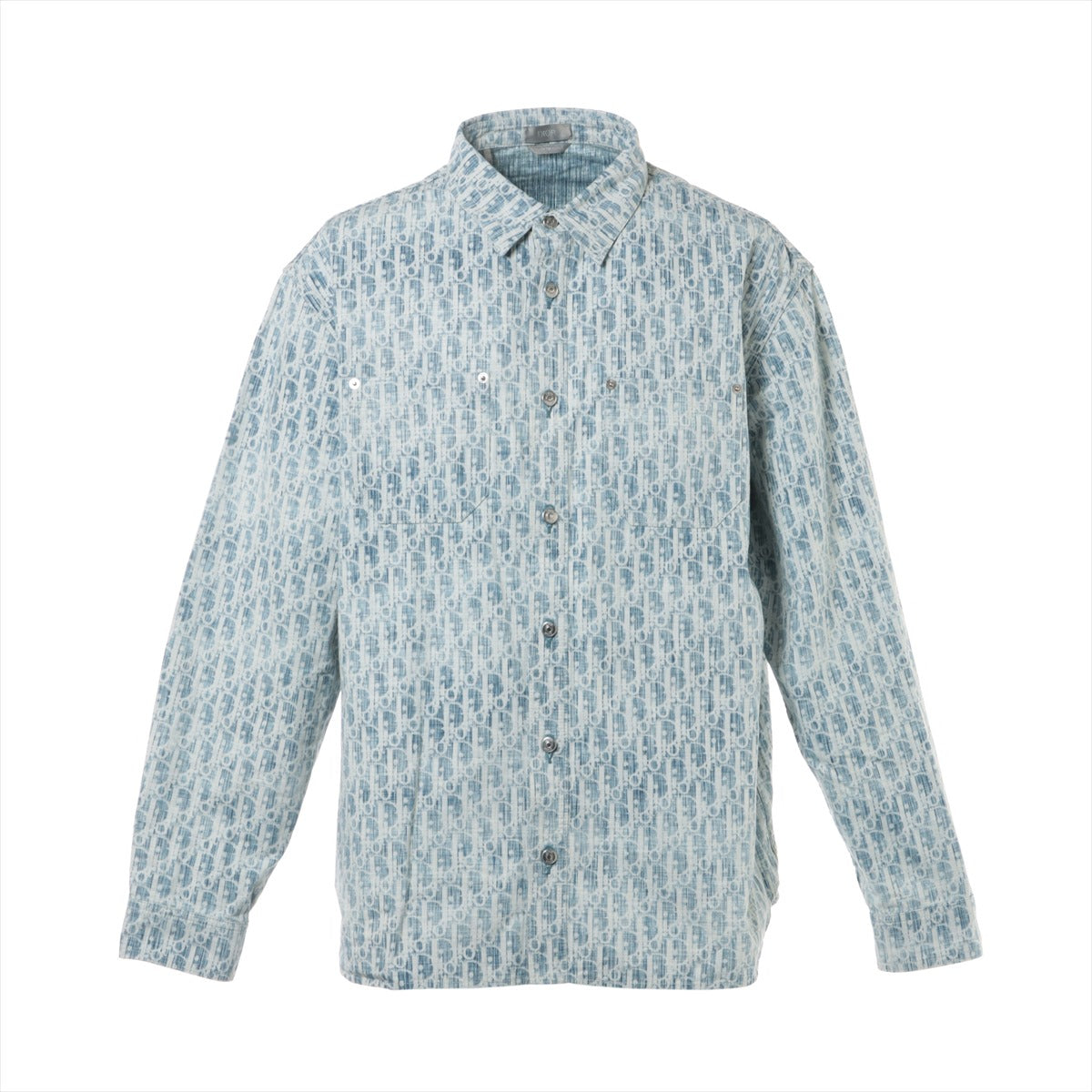 ディオール オブリーク 20AW コットン デニムシャツ 44 メンズ ブルー 013D585BY989 Cotton Denim Dior ｜a2520095｜中古ブランド品・ブランド古着通販｜ALLU（アリュー）