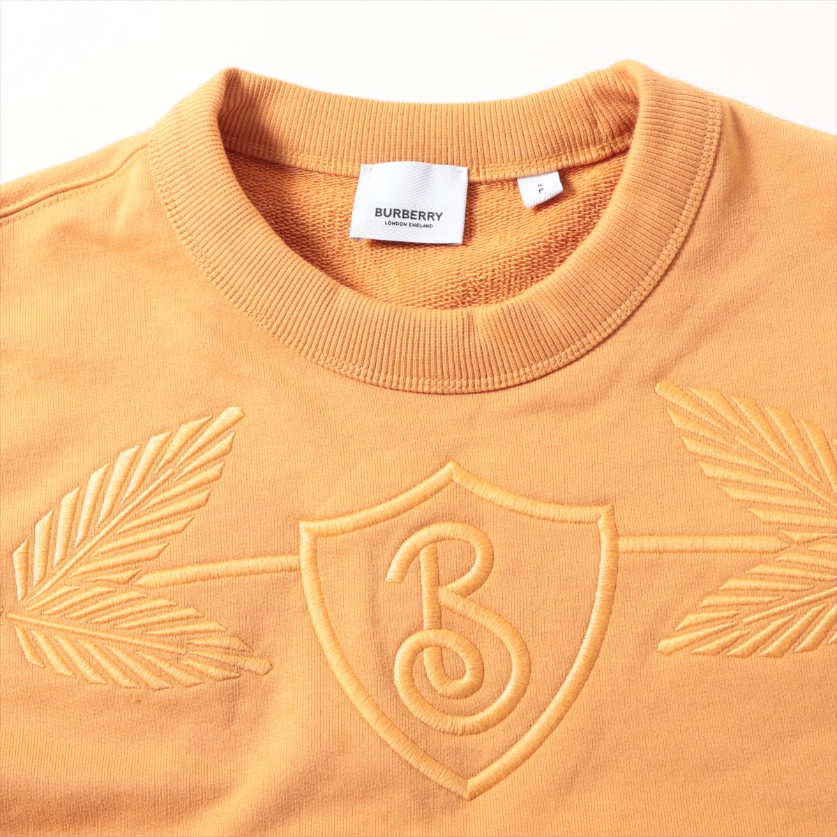 バーバリー コットン×ポリウレタン スウェット S メンズ オレンジ  8063202 ティッシ期 ロゴ刺繍