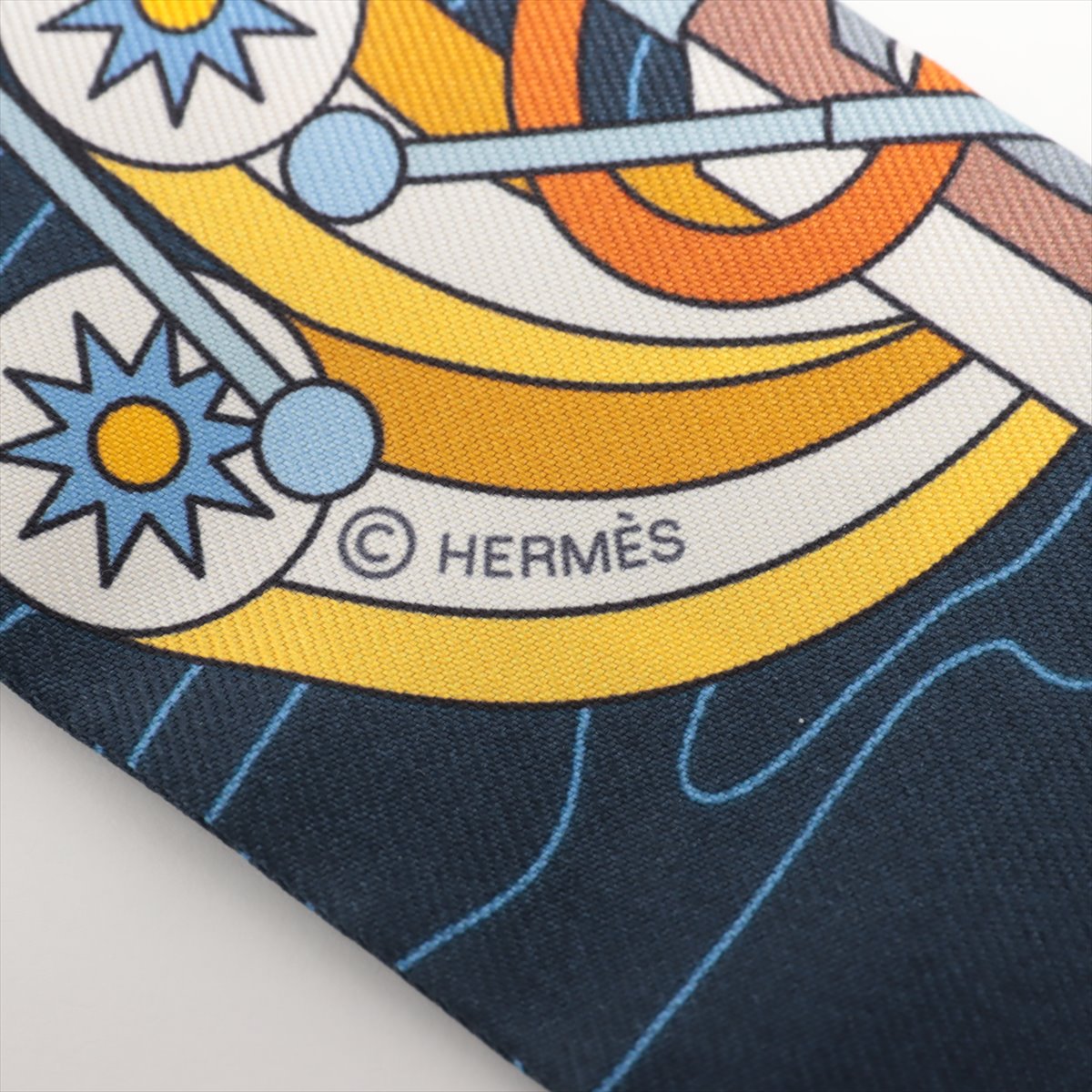 エルメス ツイリー HERMES SCARF ODYSSEY スカーフ シルク ネイビー