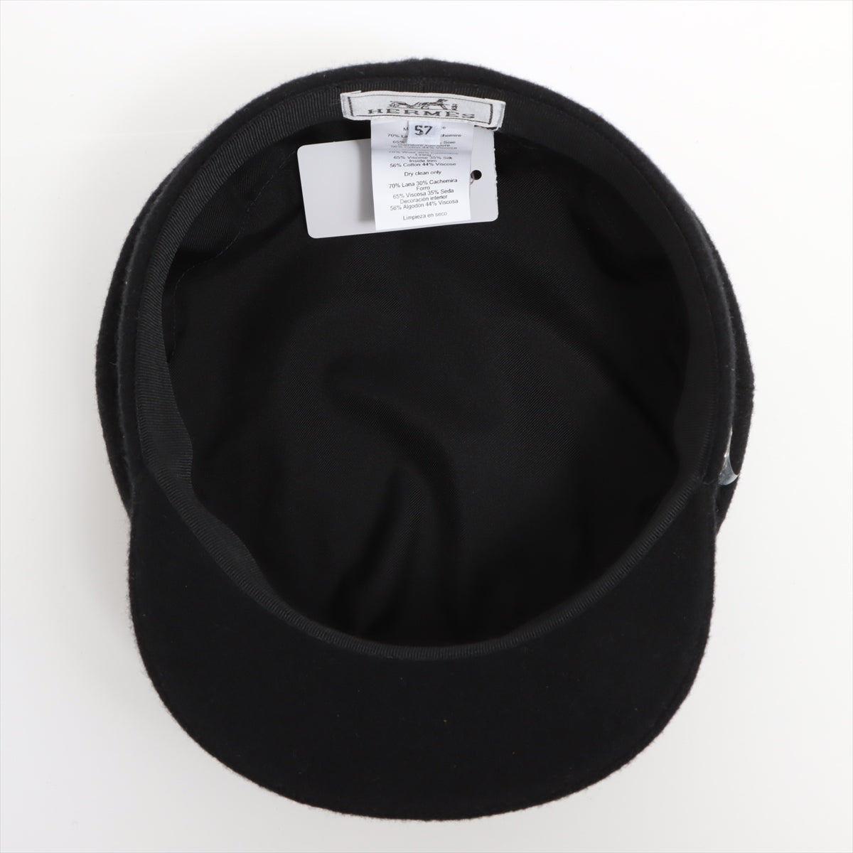 エルメス キャスケット 帽子 黒 56 - ファッション