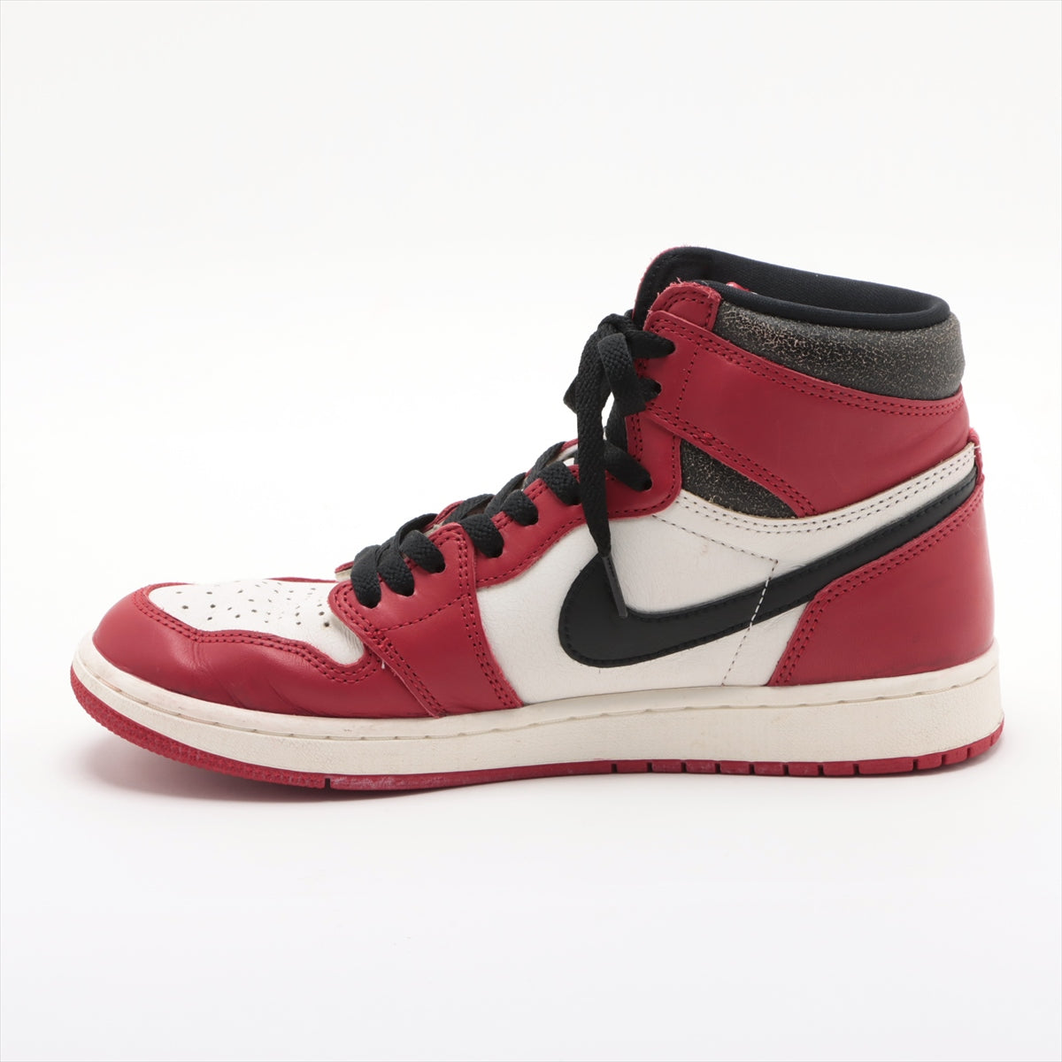 ナイキ AIR JORDAN 1 RETRO HIGH OG レザー ハイカットスニーカー 27㎝ メンズ レッド×ホワイト DZ5485-612