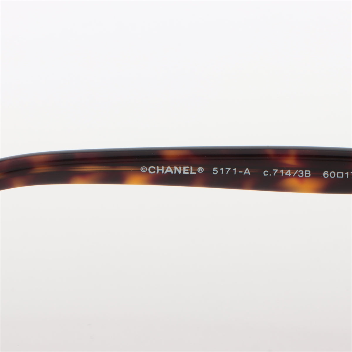 シャネル 5171-A ココマーク リボン サングラス レジン ブラウン
