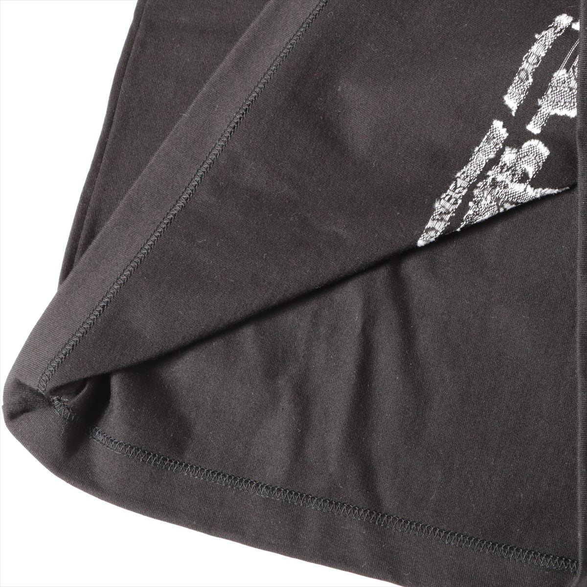 ルイヴィトン 21SS コットン Tシャツ XL メンズ ブラック  カートゥーン LV ロゴ RM211M