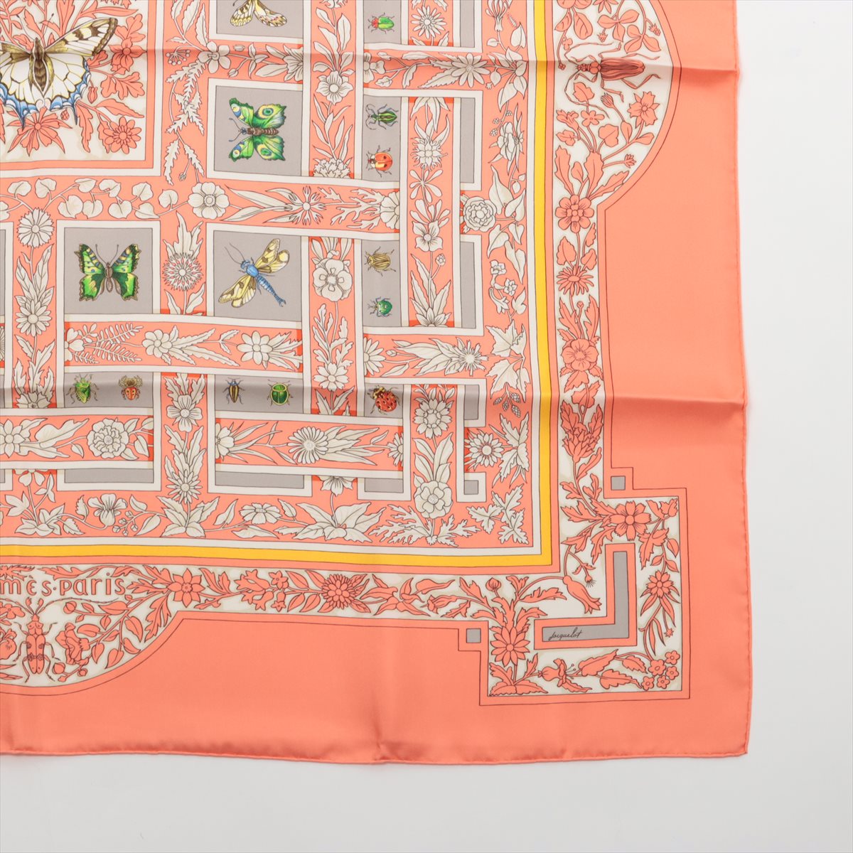 エルメス カレ90 joyaux de LETE 夏の宝石 スカーフ シルク ピンク