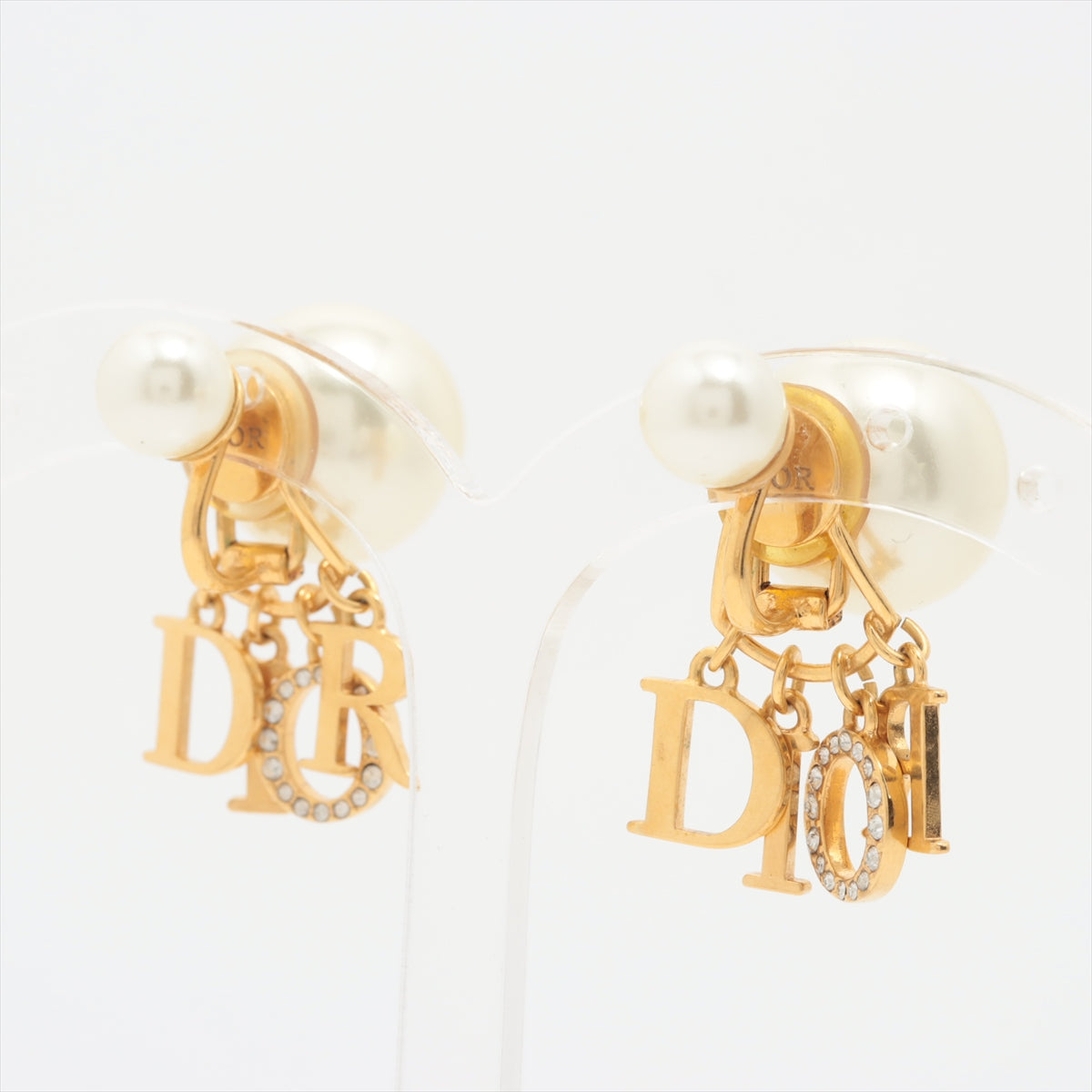 ディオール Dior Tribales  ディオール トライバル イヤリング(両耳用) GP×ラインストーン×フェイクパール ゴールド