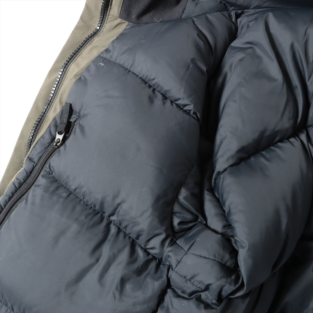 ノースフェイス ナイロン ダウンジャケット M メンズ ブラック×カーキ  ND91930 Mountain Down Jacket