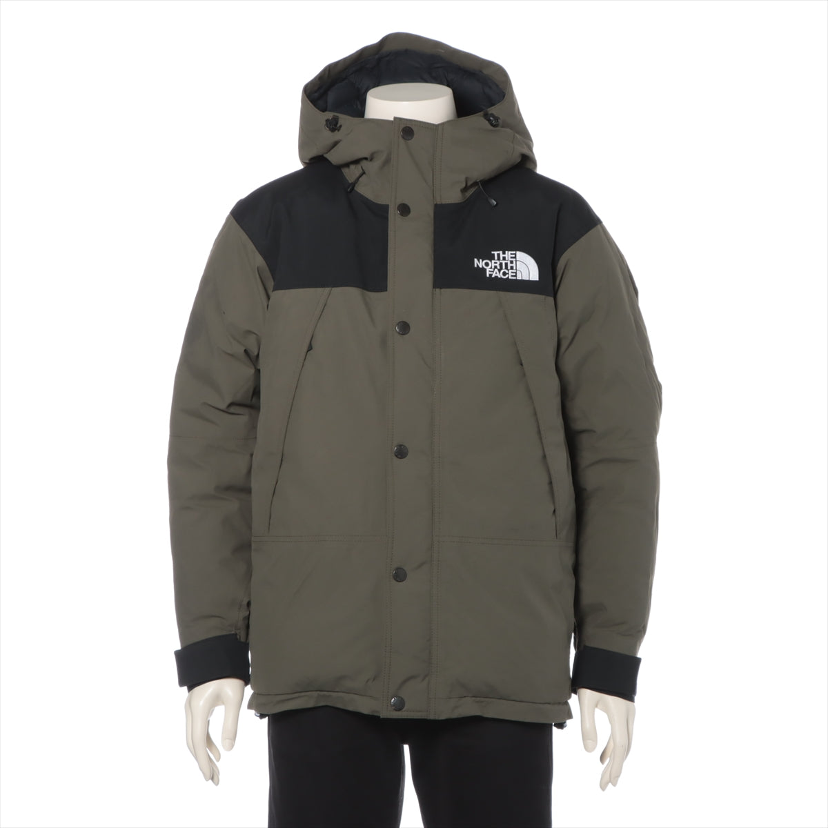 ノースフェイス ナイロン ダウンジャケット M メンズ ブラック×カーキ  ND91930 Mountain Down Jacket