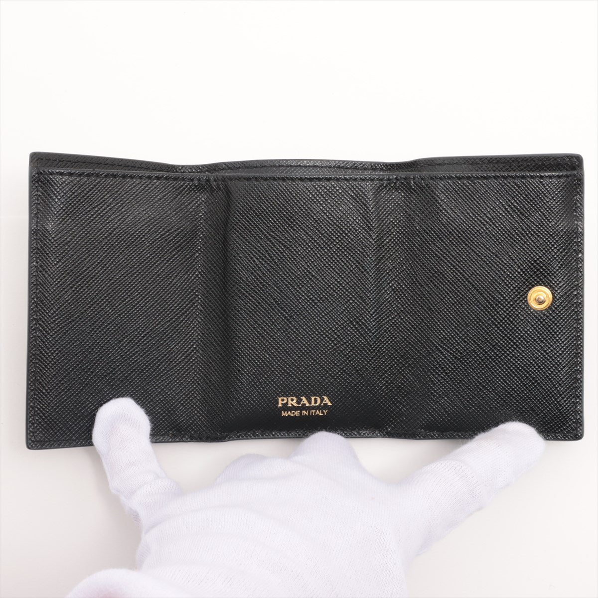 プラダ 1MH021 レザー 財布 ブラック