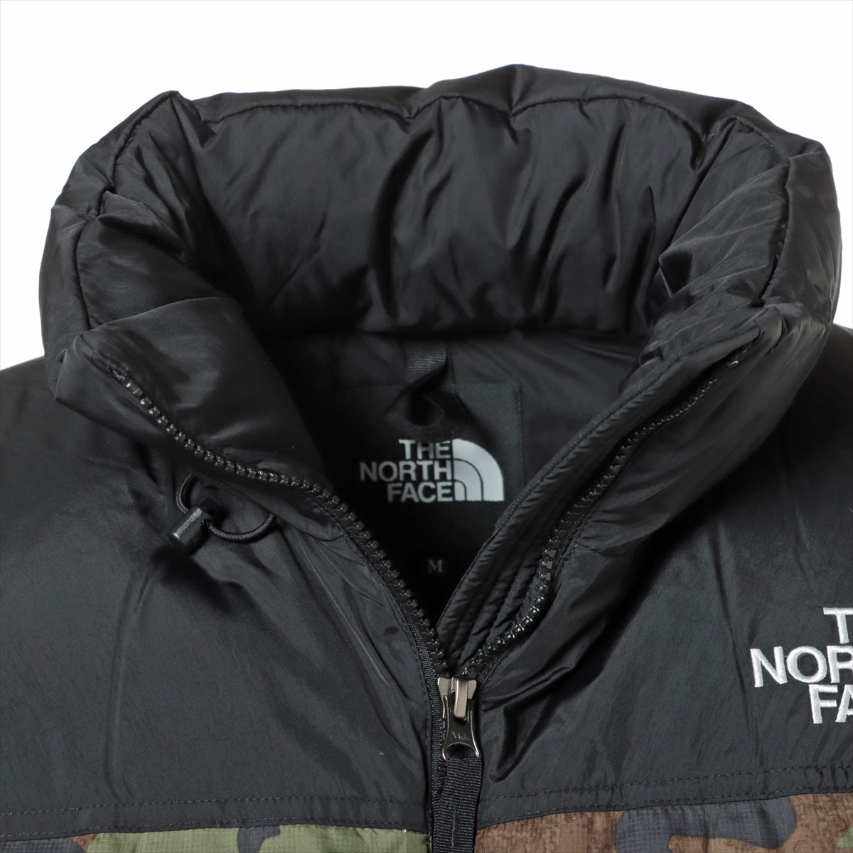 ノースフェイス ナイロン ダウンジャケット M メンズ ブラック×カーキ  ND92336 Novelty Nuptse Jacket