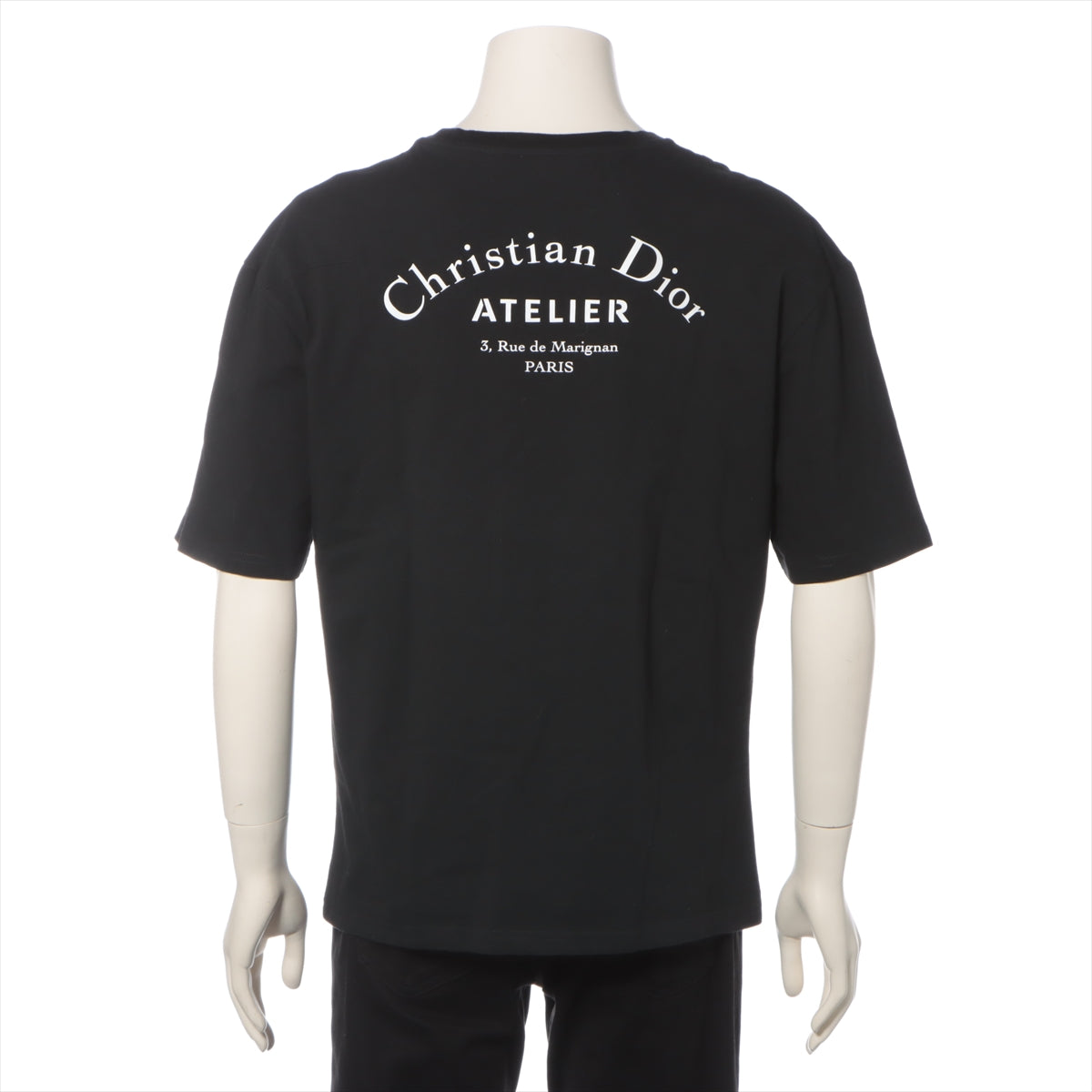 クリスチャンディオール コットン Tシャツ L メンズ ブラック  アトリエ 863J621I0533