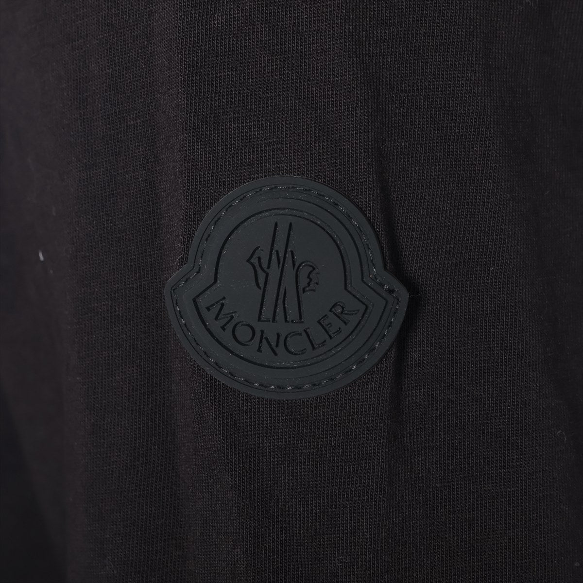 モンクレール 23年 コットン ロングTシャツ M メンズ ブラック  I20918D00009