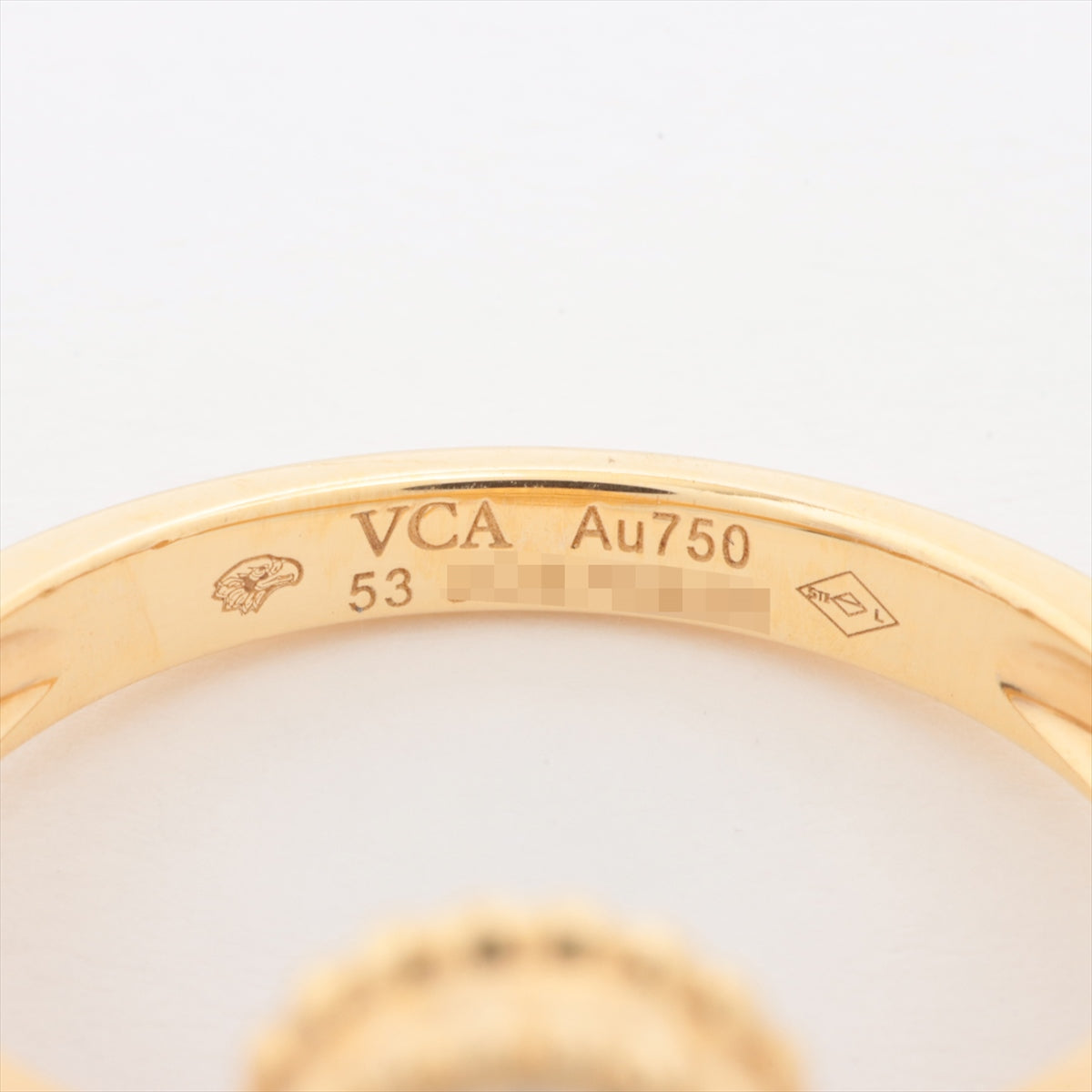 ヴァンクリーフ&アーペル ヴィンテージアルハンブラ シェル ダイヤ リング 750(YG) 6.7g 53 VCARA41153
