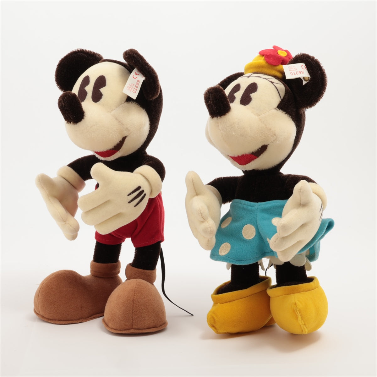 シュタイフ ミッキーマウス ぬいぐるみ ファブリック ディズニー70周年 ミッキー ミニー セット 1699/3000