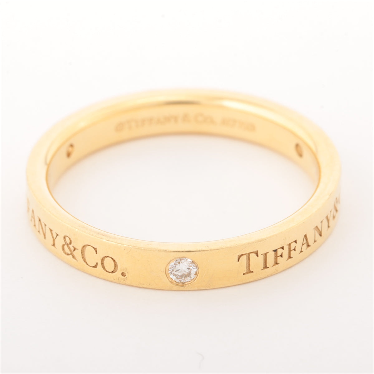 【極美品】ティファニー　3p ダイヤ　フラットバンド　リング　750 指輪　PGTのブランド一覧