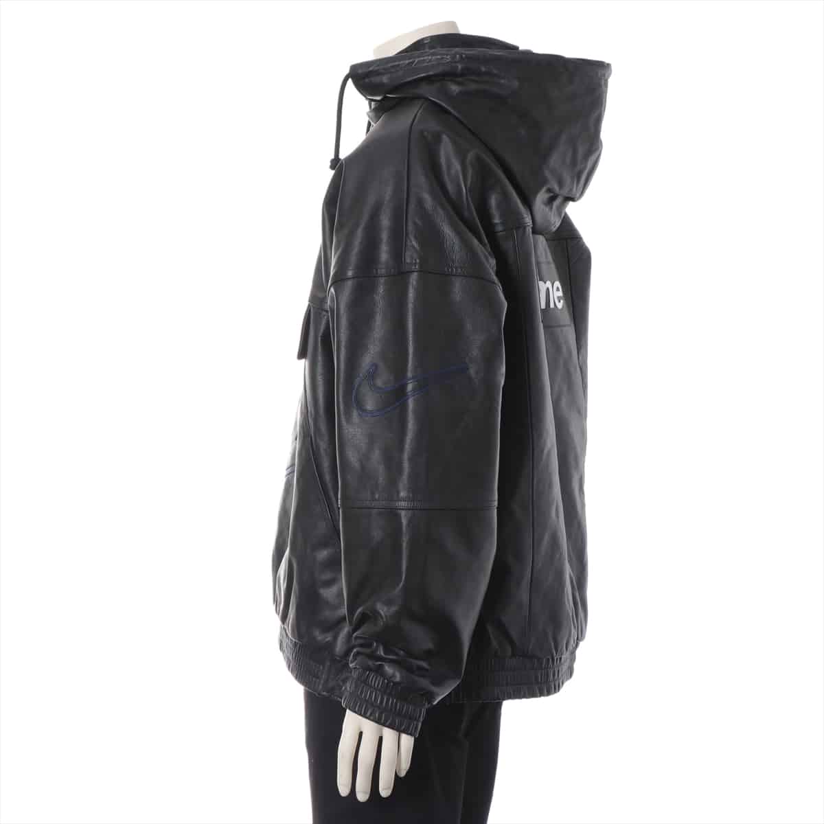 ナイキ×シュプリーム レザー ジャケット L メンズ ブラック 19AW Leather Anorak ｜ag009395｜中古ブランド品・ブランド古着通販｜ALLU（アリュー）