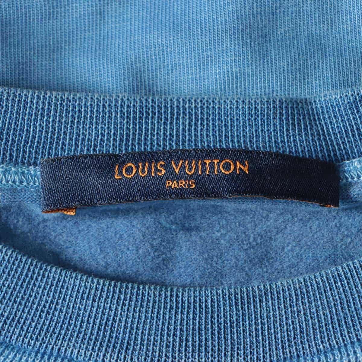 ルイヴィトン RM181 コットン Tシャツ S メンズ ブルー  リフレティクティブ ロゴ