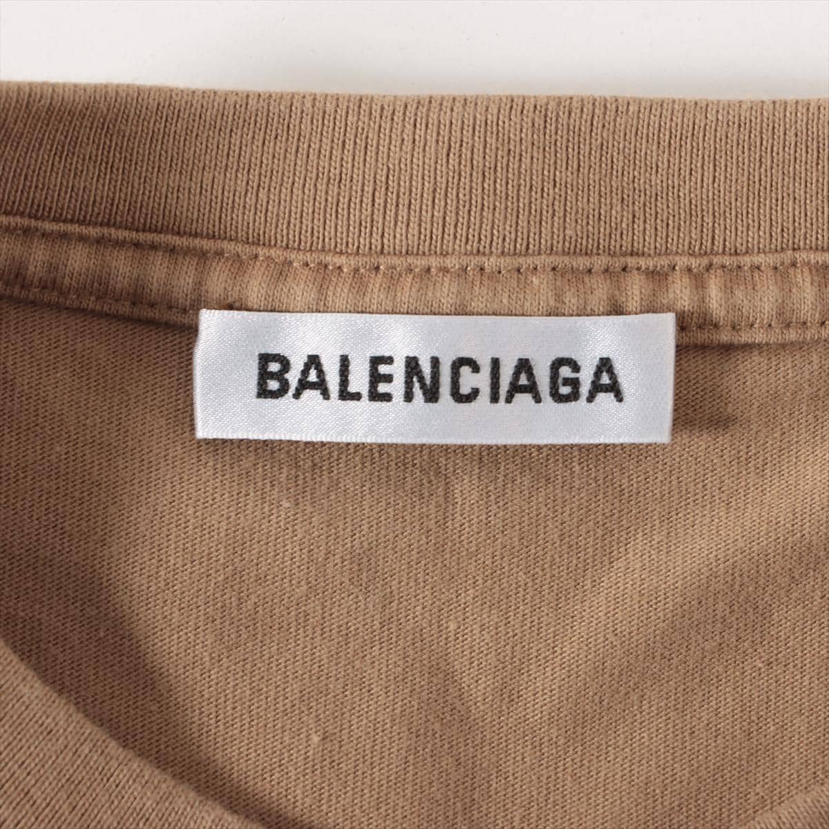 バレンシアガ 20年 コットン Tシャツ S メンズ ブラウン  ロゴ