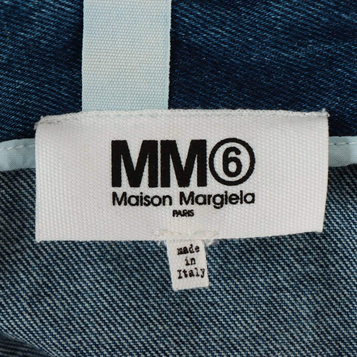 MM6 コットン スカート 40 レディース ブルー  S32MA0350 デニム