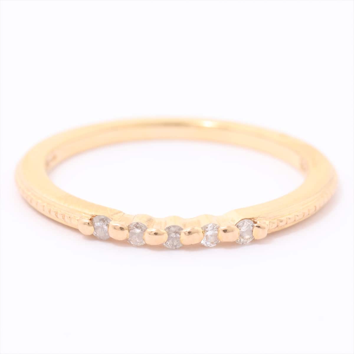 アガット　agete　ダイヤモンド リング　K18YG　0.05ct　#6