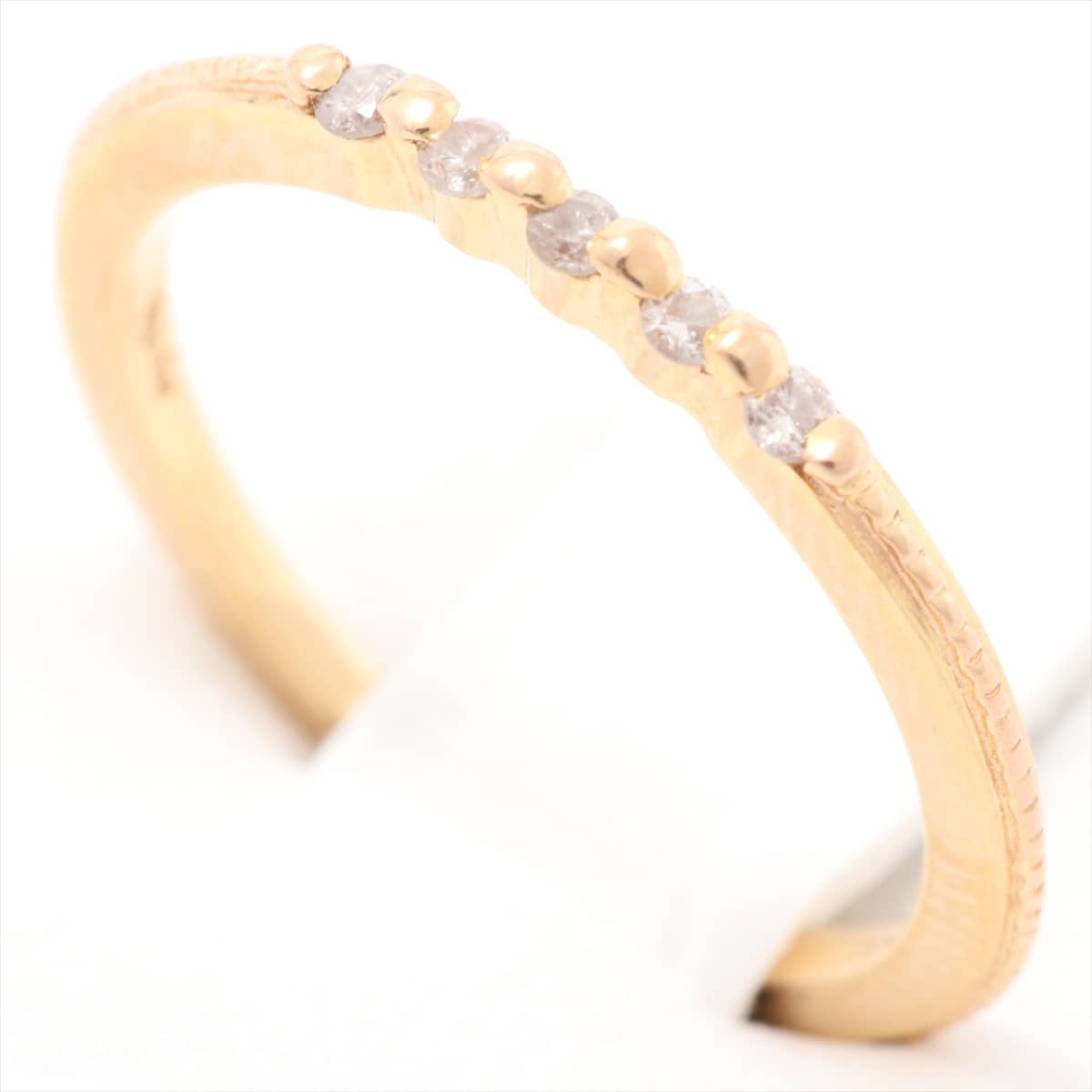 アガット　agete　ダイヤモンド リング　K18YG　0.05ct　#6