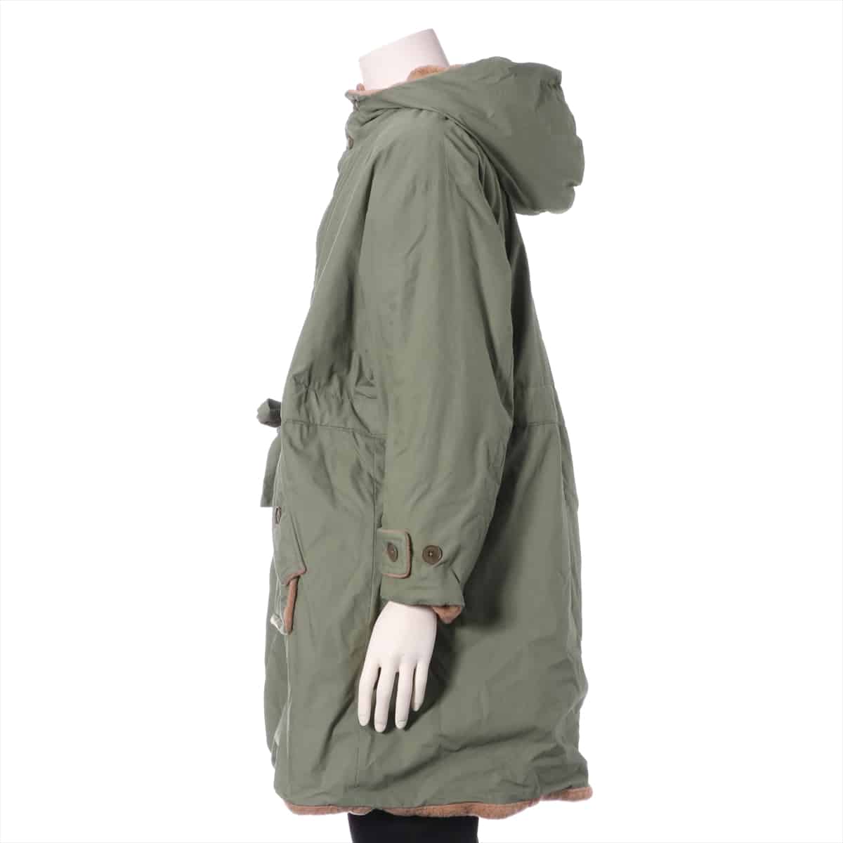 ゼロエイトサーカス コットン コート 3 メンズ カーキ Wool Boa Reversible Hooded Coat