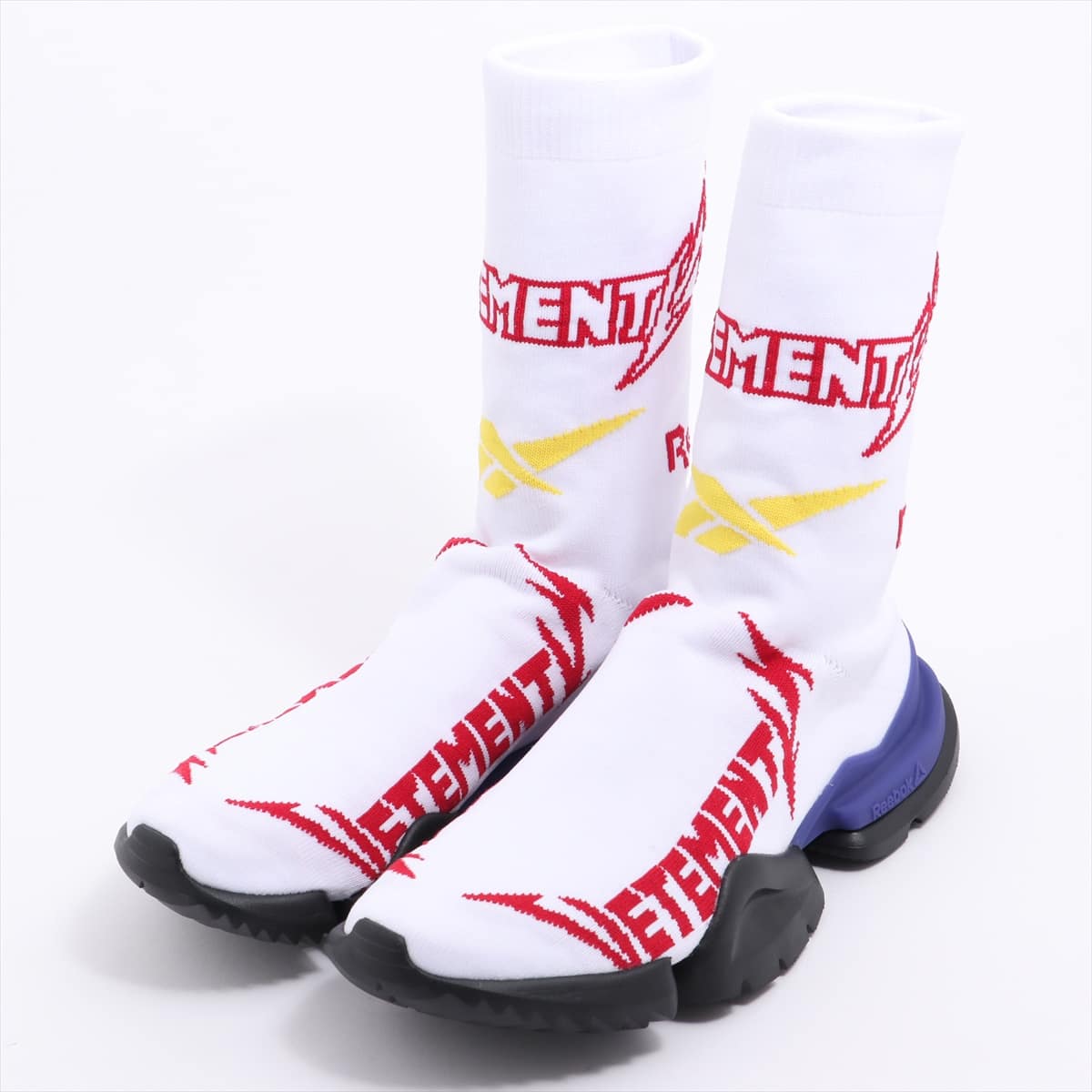 リーボック×ヴェトモン ポリエステル ブーツ EUR 37.5 レディース ホワイト Metal sock boots