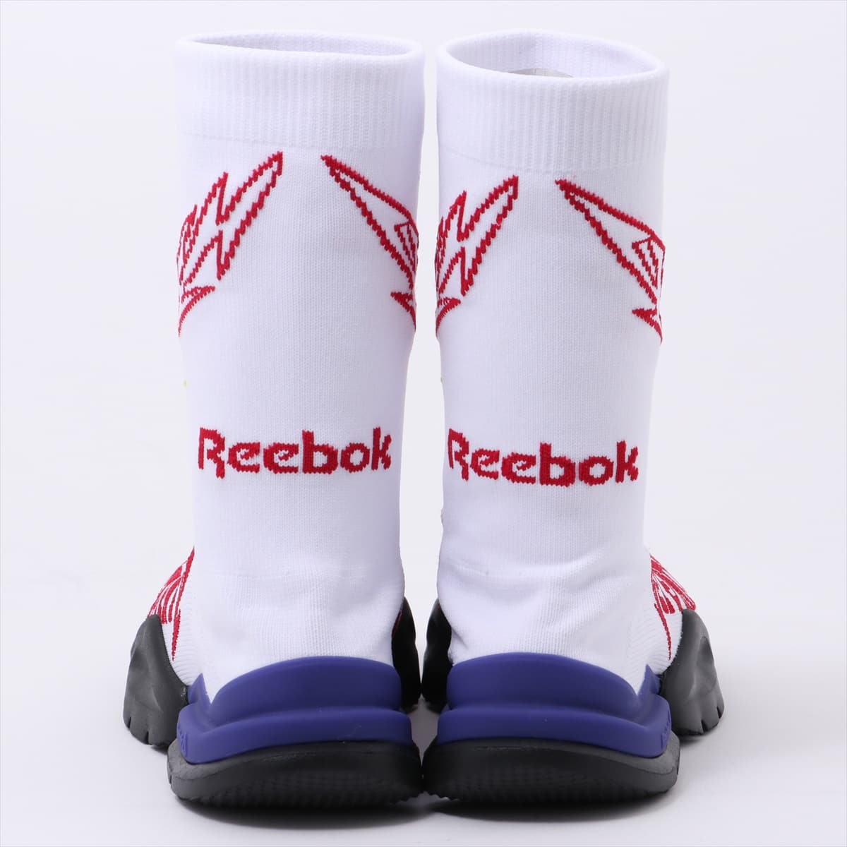 リーボック×ヴェトモン ポリエステル ブーツ EUR 38.5 レディース ホワイト 18AW Sock Pump Logo-Jacquard Sock Sneakers