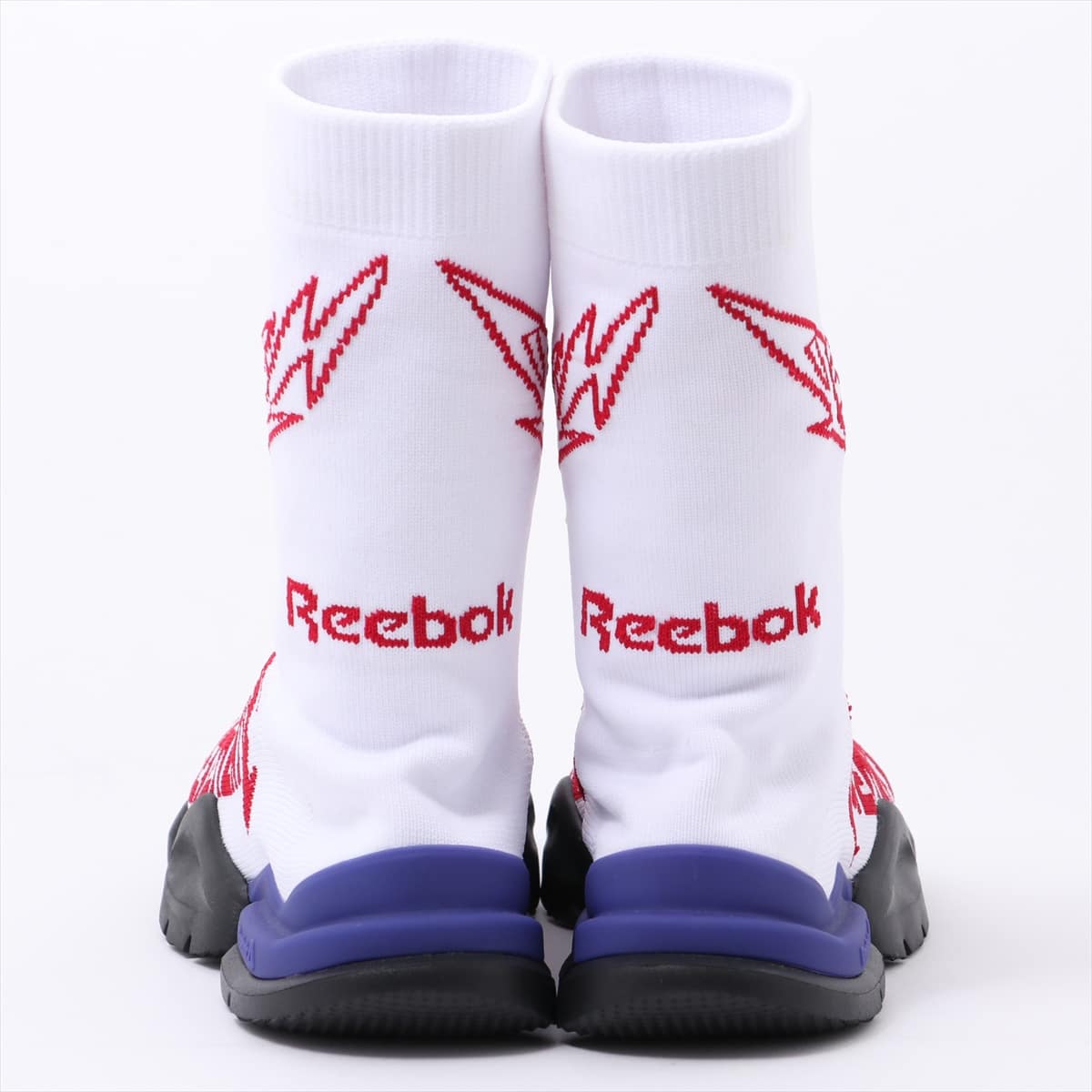 リーボック×ヴェトモン ポリエステル ブーツ EUR 37.5 レディース ホワイト 18AW Sock Pump Logo-Jacquard Sock Sneakers