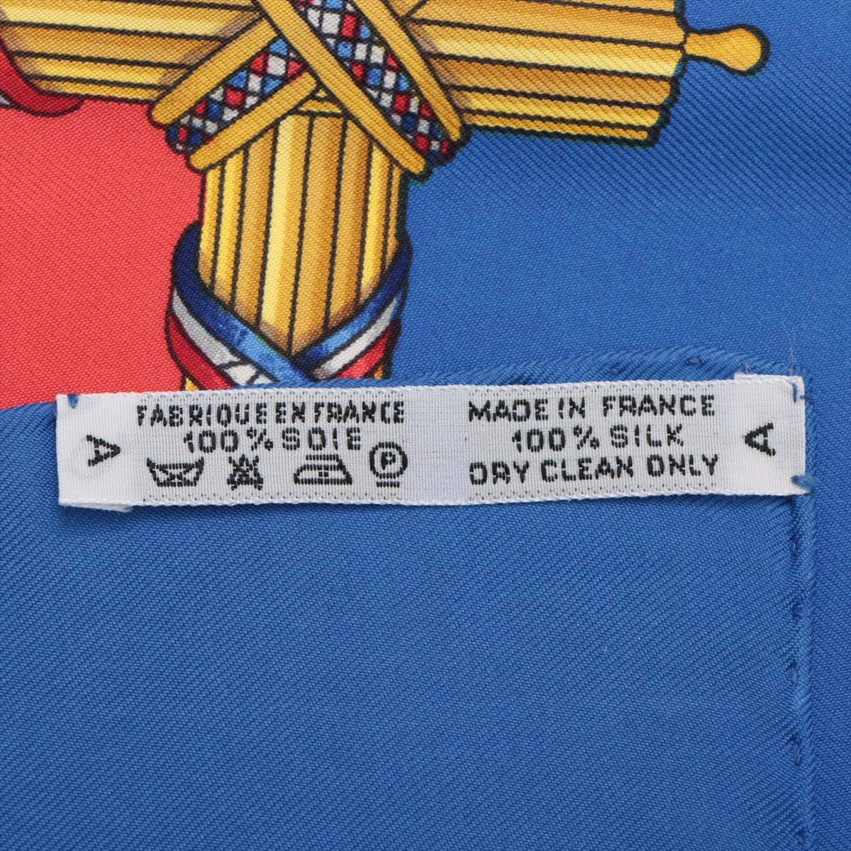 エルメス カレ90 1789 LIBERTE EGALITE FRATERNITE REPUBLIQUE FRANCAISE フランス革命を記念して スカーフ シルク ブルー