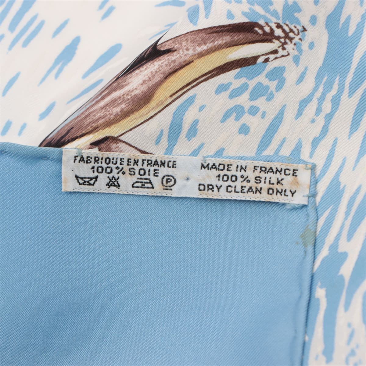エルメス カレ90 Lavie Precieuse de la Mediterranee 地中海の貴重な生命 スカーフ シルク ブルー