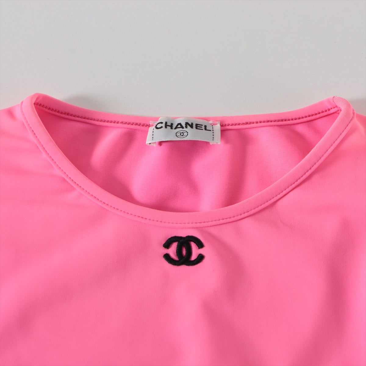 シャネル ココマーク 素材不明 Tシャツ 38 レディース ピンク チビT クロップド